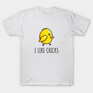 I Like Chicks - Funny Lesbian T-Shirt